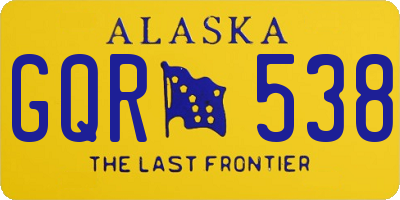 AK license plate GQR538