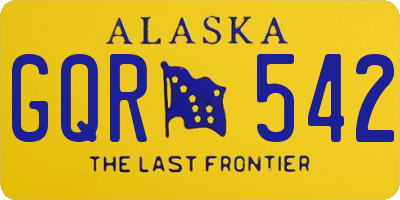 AK license plate GQR542