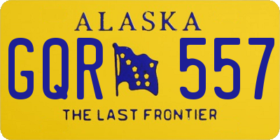 AK license plate GQR557