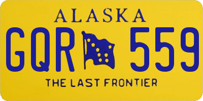 AK license plate GQR559