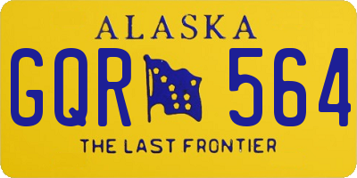 AK license plate GQR564