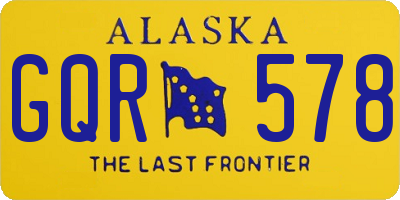 AK license plate GQR578