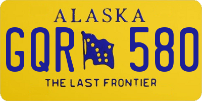 AK license plate GQR580