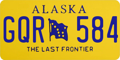 AK license plate GQR584