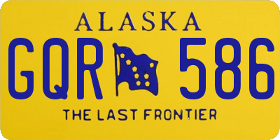 AK license plate GQR586