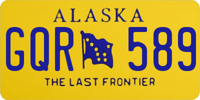 AK license plate GQR589