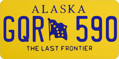 AK license plate GQR590