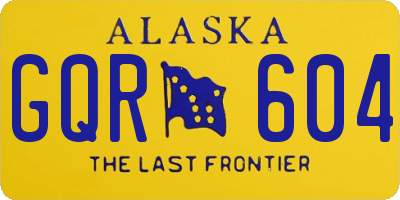 AK license plate GQR604