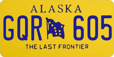 AK license plate GQR605