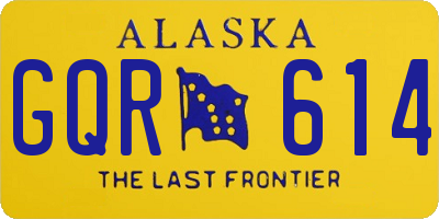 AK license plate GQR614