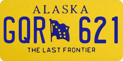 AK license plate GQR621
