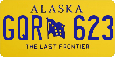 AK license plate GQR623