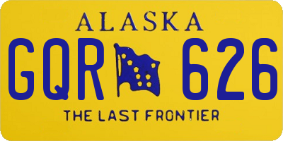 AK license plate GQR626