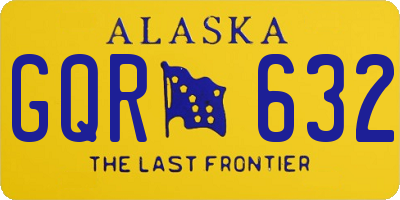 AK license plate GQR632