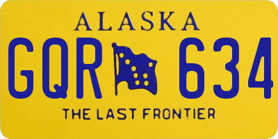 AK license plate GQR634