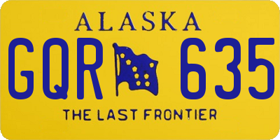 AK license plate GQR635