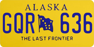 AK license plate GQR636