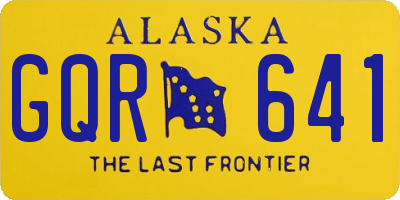 AK license plate GQR641