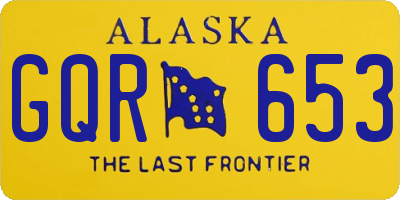 AK license plate GQR653