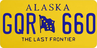 AK license plate GQR660