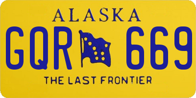 AK license plate GQR669