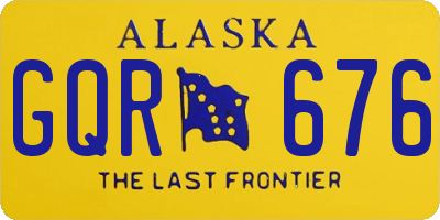 AK license plate GQR676