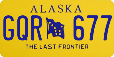AK license plate GQR677