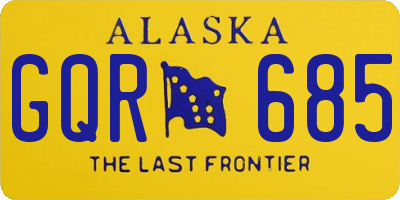 AK license plate GQR685