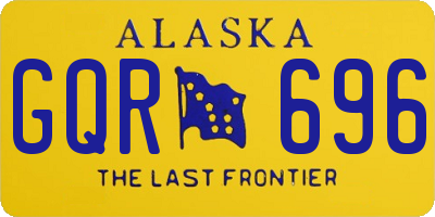 AK license plate GQR696