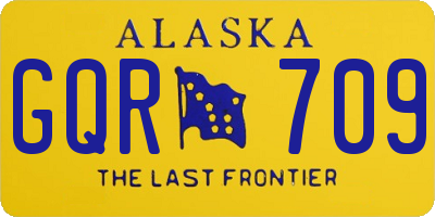 AK license plate GQR709