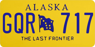 AK license plate GQR717