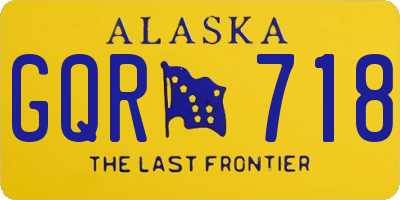 AK license plate GQR718