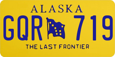 AK license plate GQR719
