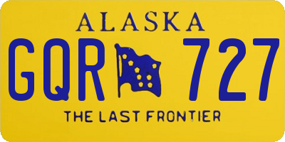 AK license plate GQR727