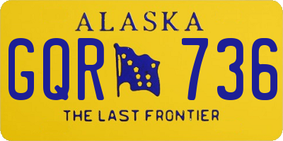 AK license plate GQR736