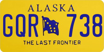 AK license plate GQR738