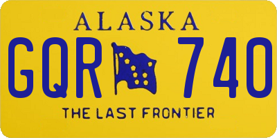 AK license plate GQR740