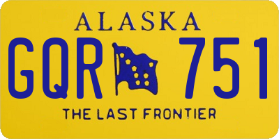 AK license plate GQR751
