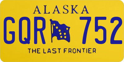 AK license plate GQR752