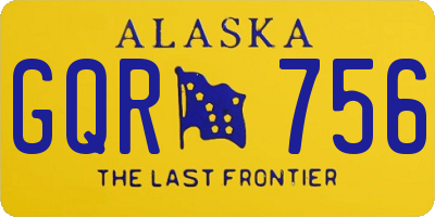 AK license plate GQR756