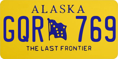 AK license plate GQR769