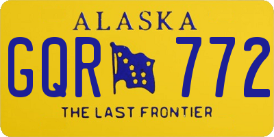 AK license plate GQR772