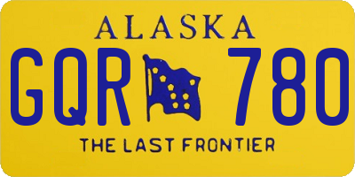 AK license plate GQR780