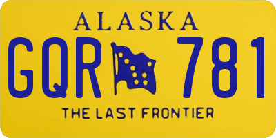 AK license plate GQR781
