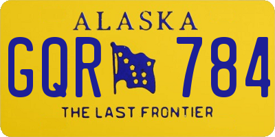 AK license plate GQR784