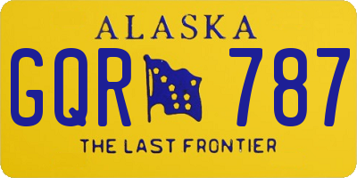AK license plate GQR787