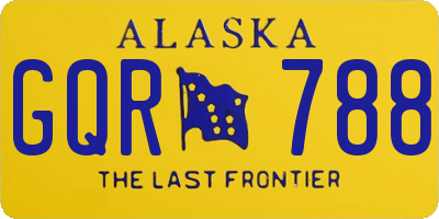 AK license plate GQR788