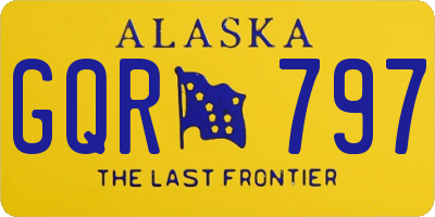 AK license plate GQR797