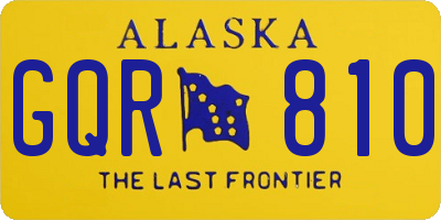 AK license plate GQR810