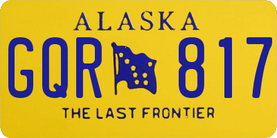 AK license plate GQR817